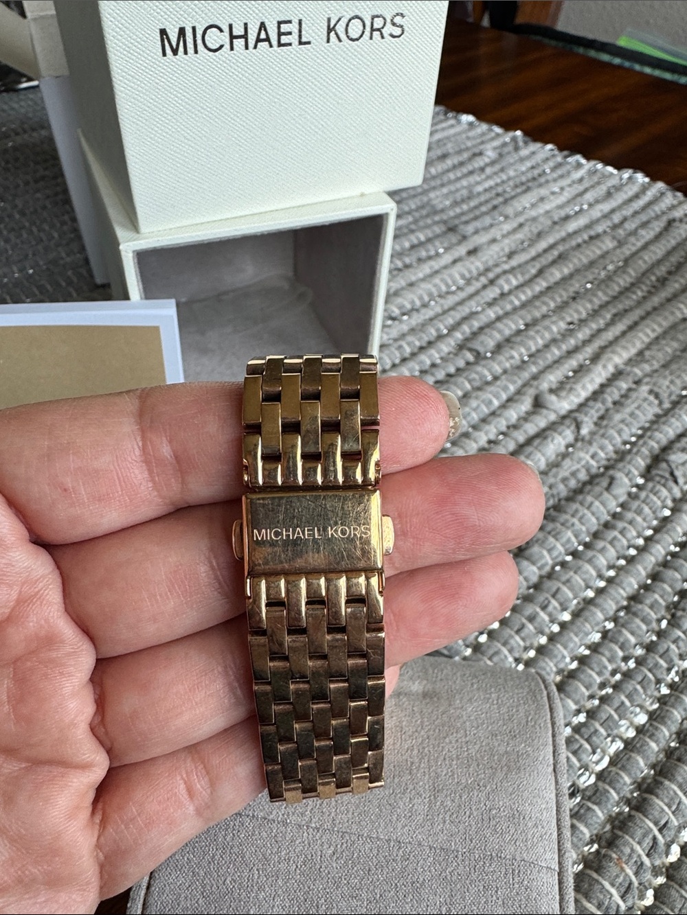 Michael Kors Womens Rose Gold-tone Crystal Dial Bracelet Watch - Picture 3 of 4